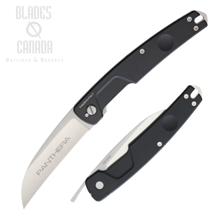 Extrema Ratio Panthera Folding Knife, N690 Satin Wharncliffe, Aluminum Black